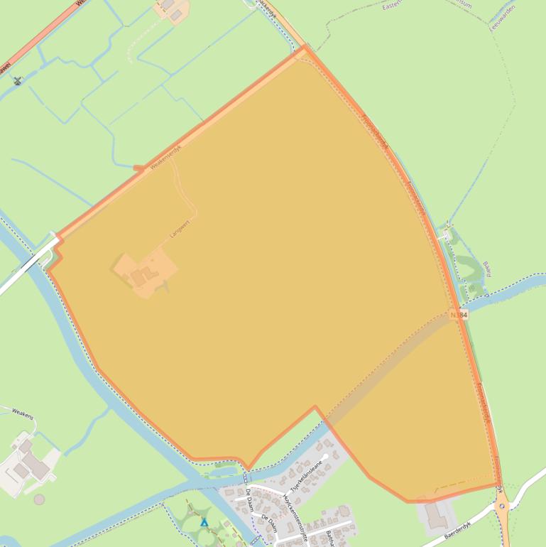 Kaart van postcodegebied 8835KV.