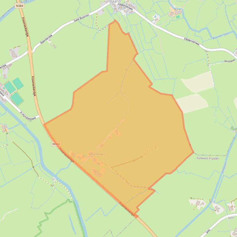 Kaart van postcodegebied 8835KZ.