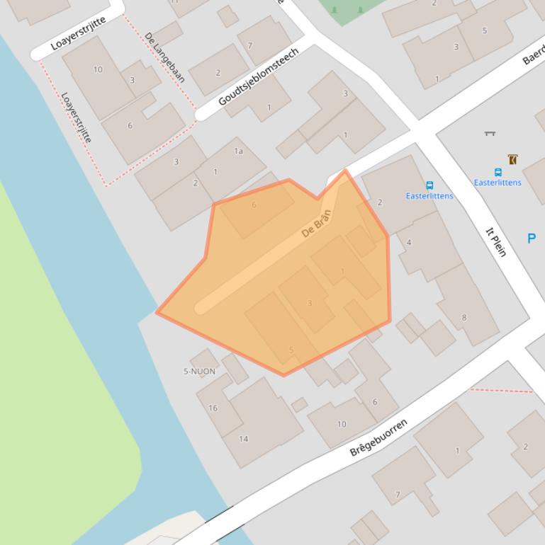 Kaart van postcodegebied 8835XG.