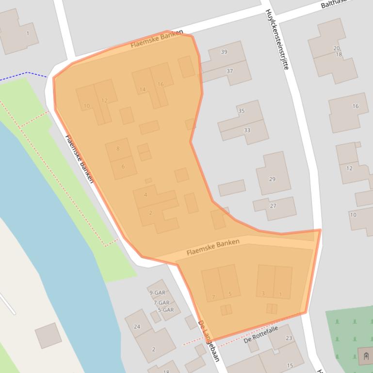 Kaart van postcodegebied 8835XJ.