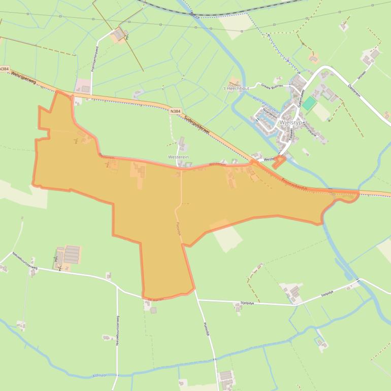 Kaart van postcodegebied 8842LA.