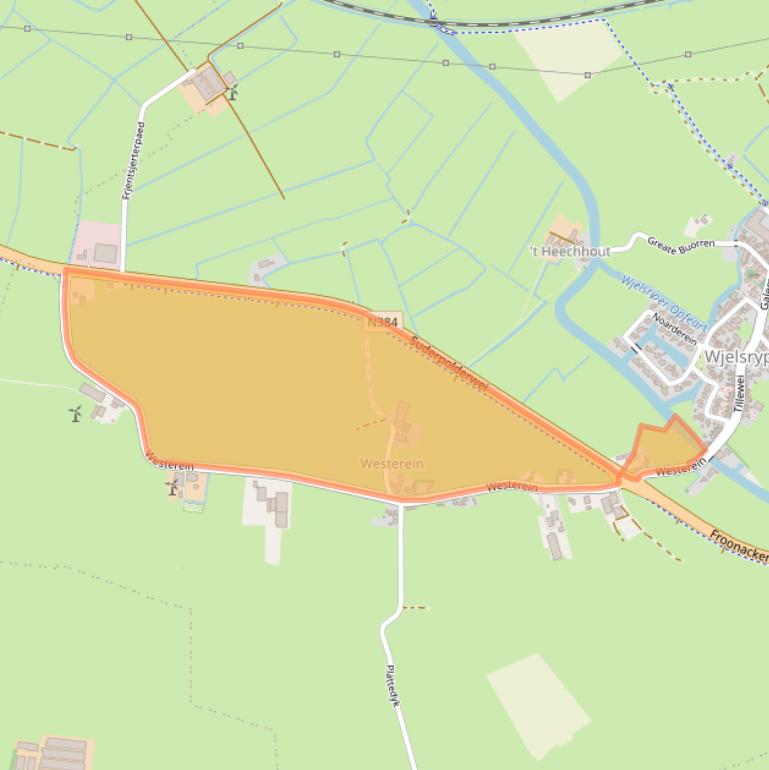 Kaart van postcodegebied 8842LB.