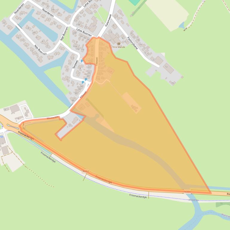 Kaart van postcodegebied 8842LC.