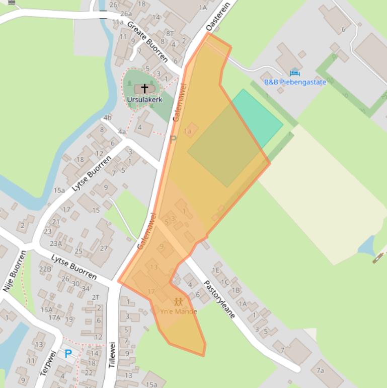 Kaart van postcodegebied 8842LE.