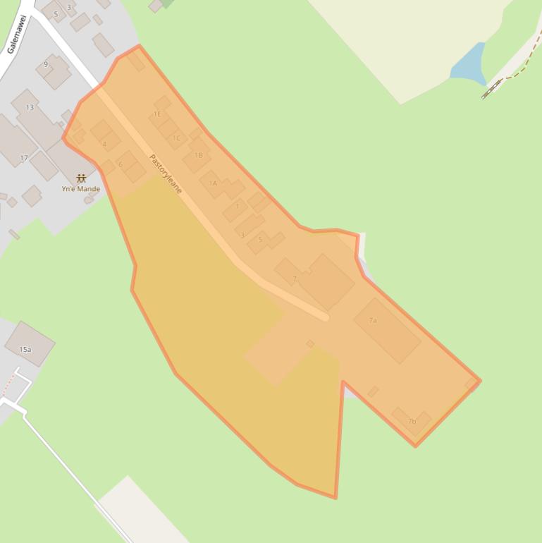 Kaart van postcodegebied 8842LG.