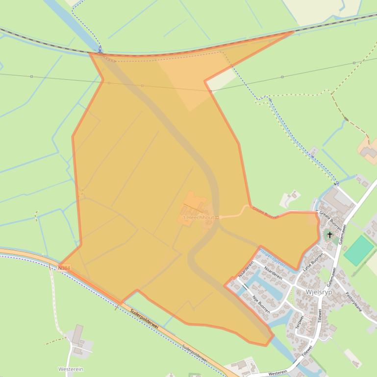 Kaart van postcodegebied 8842LL.