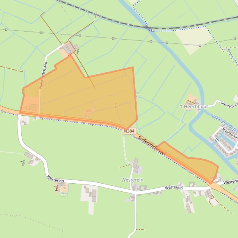 Kaart van postcodegebied 8842LR.