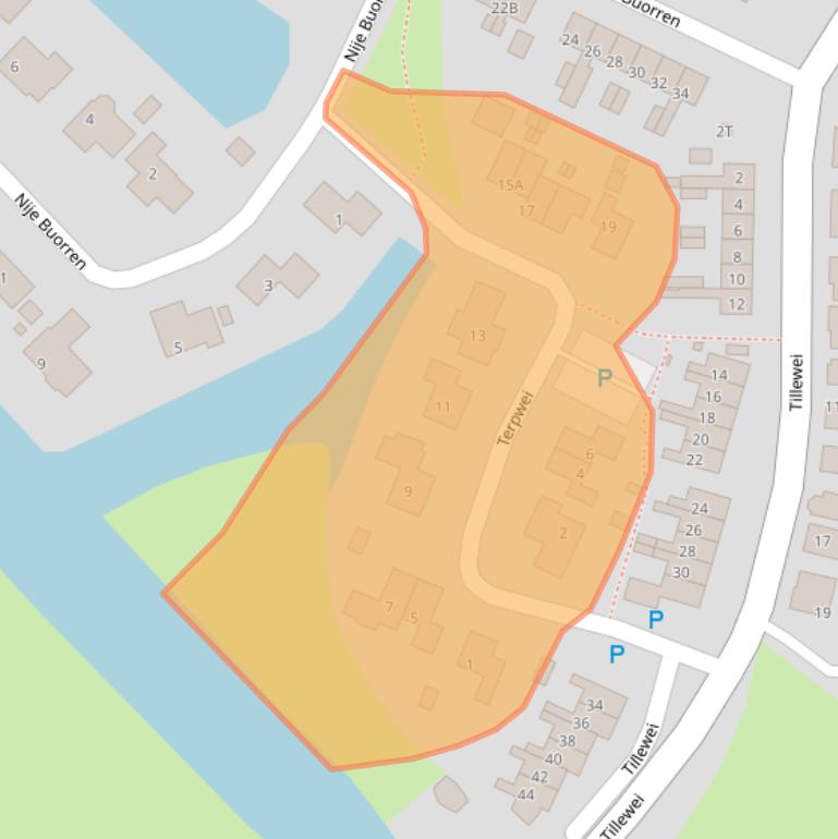 Kaart van postcodegebied 8842LS.