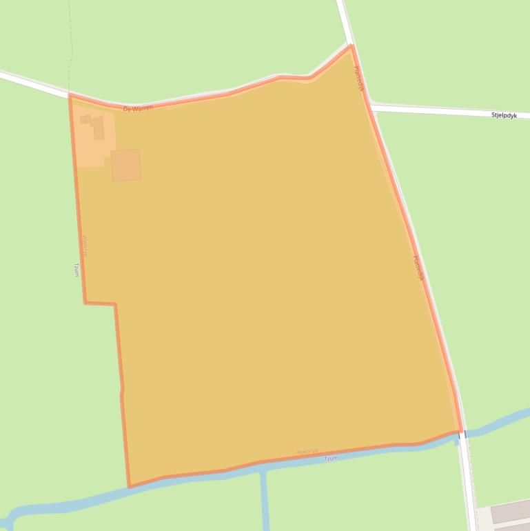 Kaart van postcodegebied 8842RR.