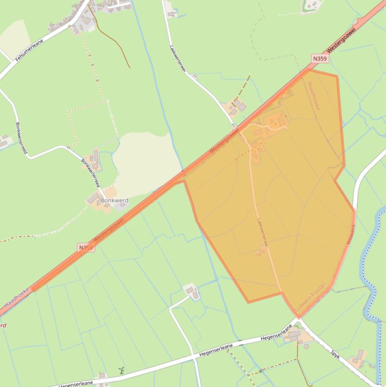 Kaart van postcodegebied 8843KA.