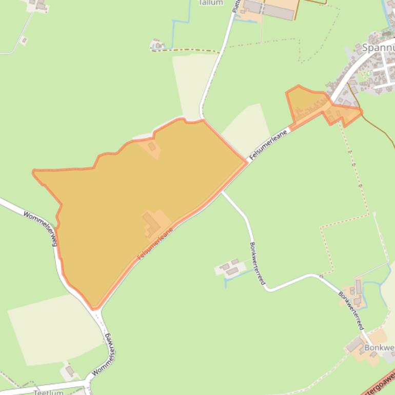 Kaart van postcodegebied 8843KB.