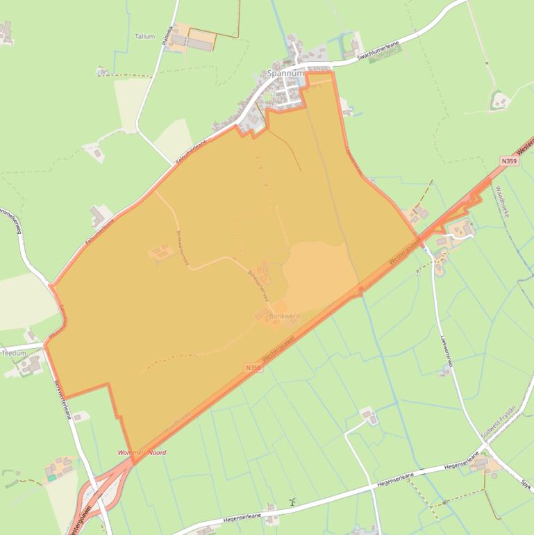 Kaart van postcodegebied 8843KC.