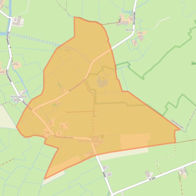 Kaart van postcodegebied 8844KT.