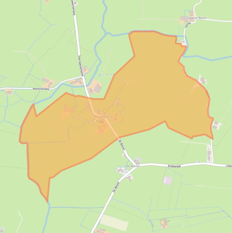 Kaart van postcodegebied 8845SG.