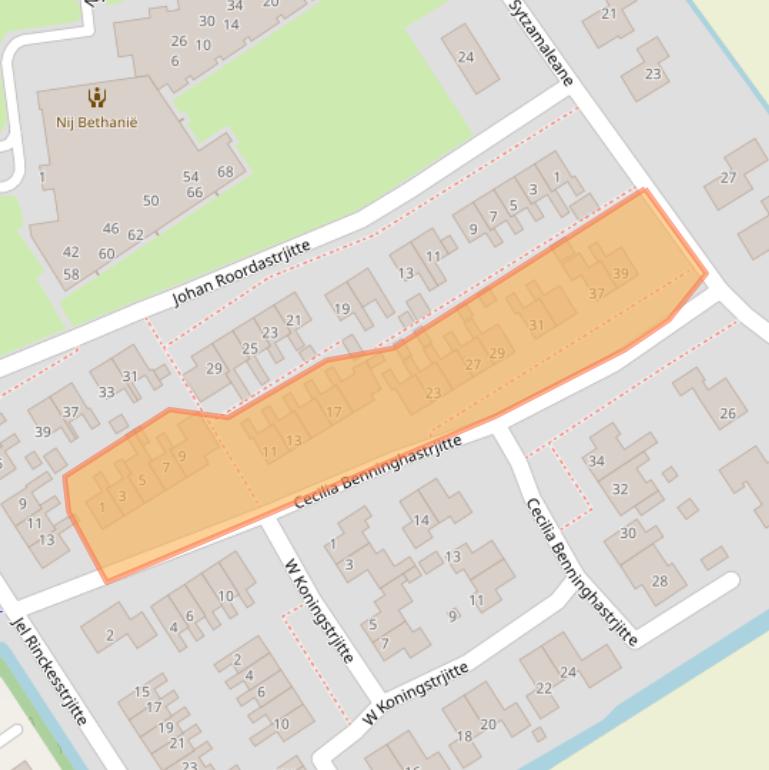 Kaart van postcodegebied 8851EA.