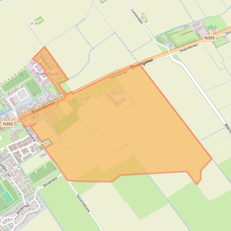 Kaart van postcodegebied 8851EH.