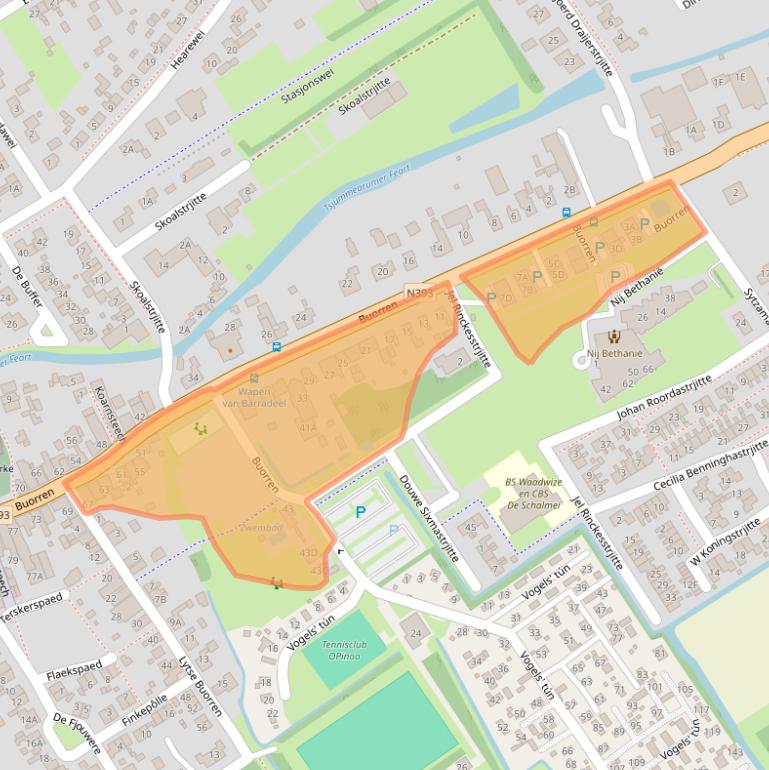 Kaart van postcodegebied 8851EL.