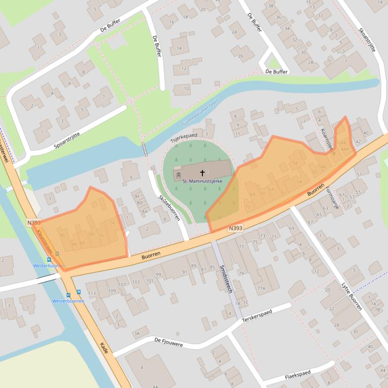 Kaart van postcodegebied 8851EP.