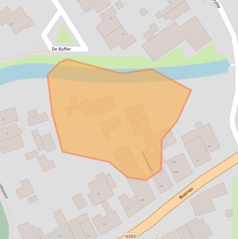 Kaart van postcodegebied 8851EW.