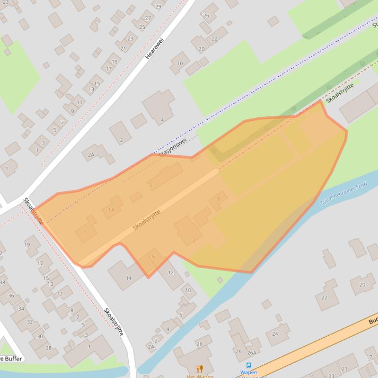 Kaart van postcodegebied 8851EX.