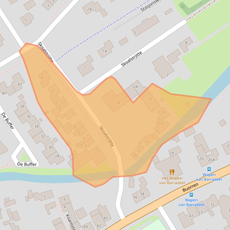 Kaart van postcodegebied 8851GA.