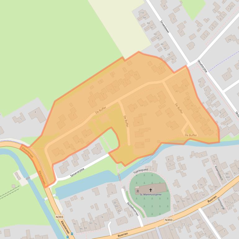 Kaart van postcodegebied 8851GR.