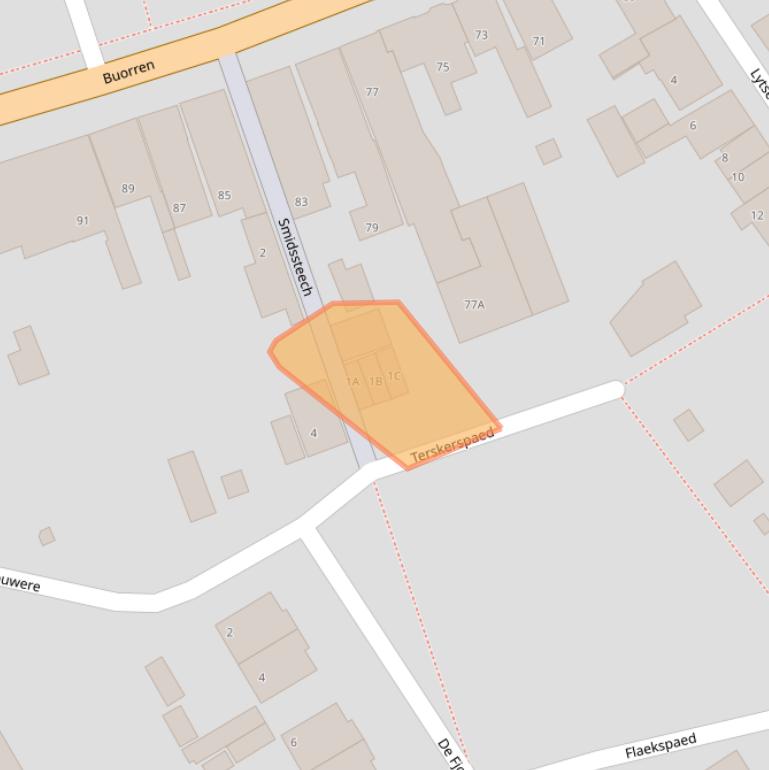 Kaart van postcodegebied 8851GW.