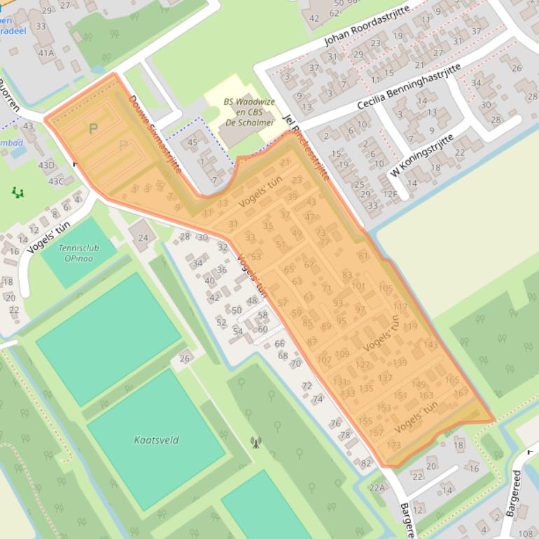 Kaart van postcodegebied 8851HT.