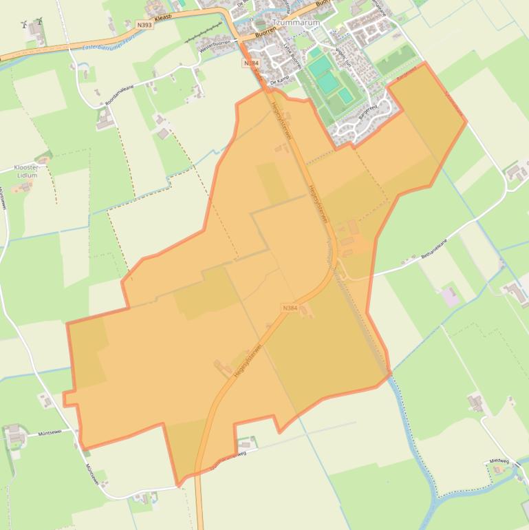 Kaart van postcodegebied 8851RA.