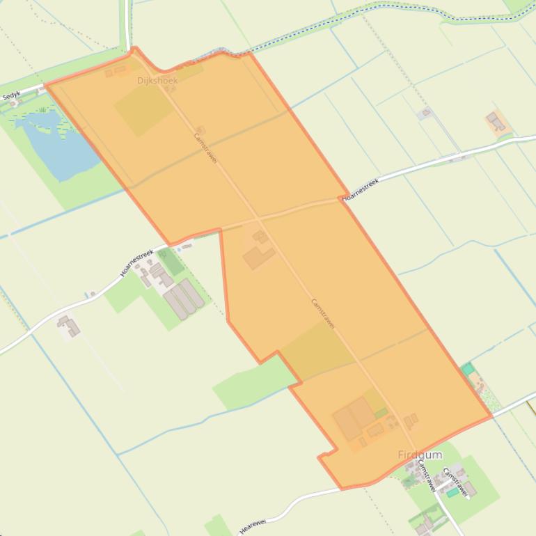 Kaart van postcodegebied 8852RJ.