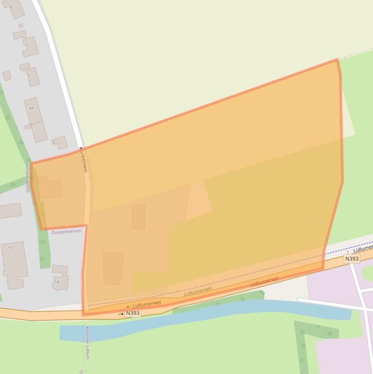 Kaart van postcodegebied 8853AS.