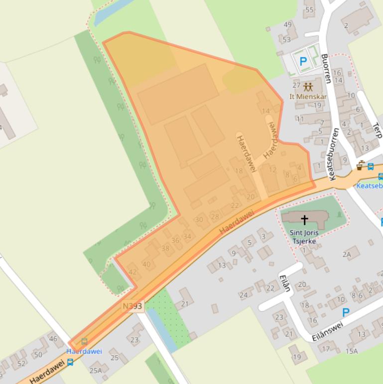 Kaart van postcodegebied 8854AB.