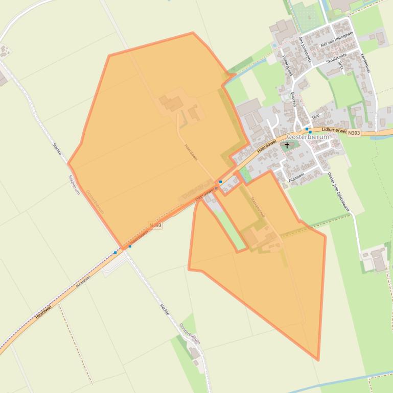 Kaart van postcodegebied 8854AC.