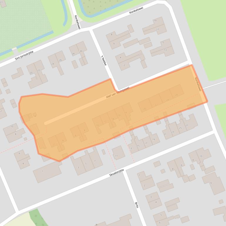 Kaart van postcodegebied 8854AM.