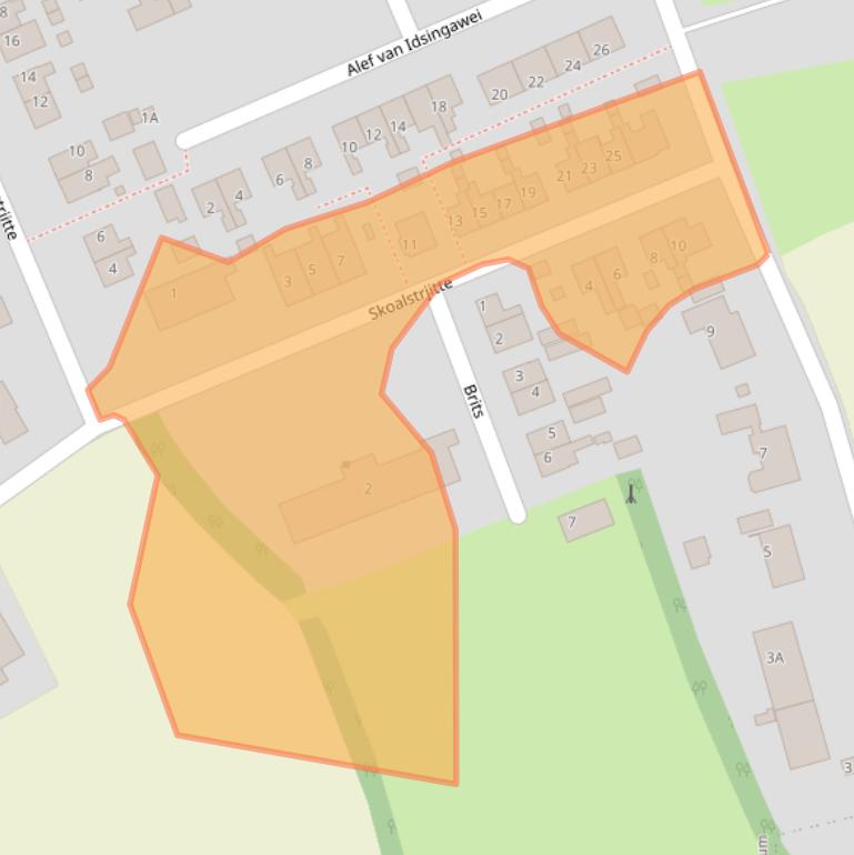 Kaart van postcodegebied 8854AN.