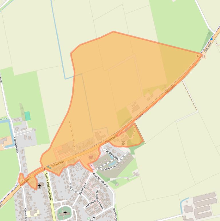 Kaart van postcodegebied 8855AZ.