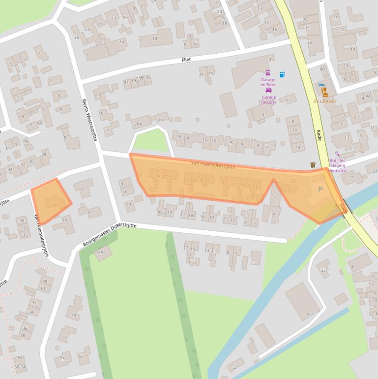 Kaart van postcodegebied 8855CS.