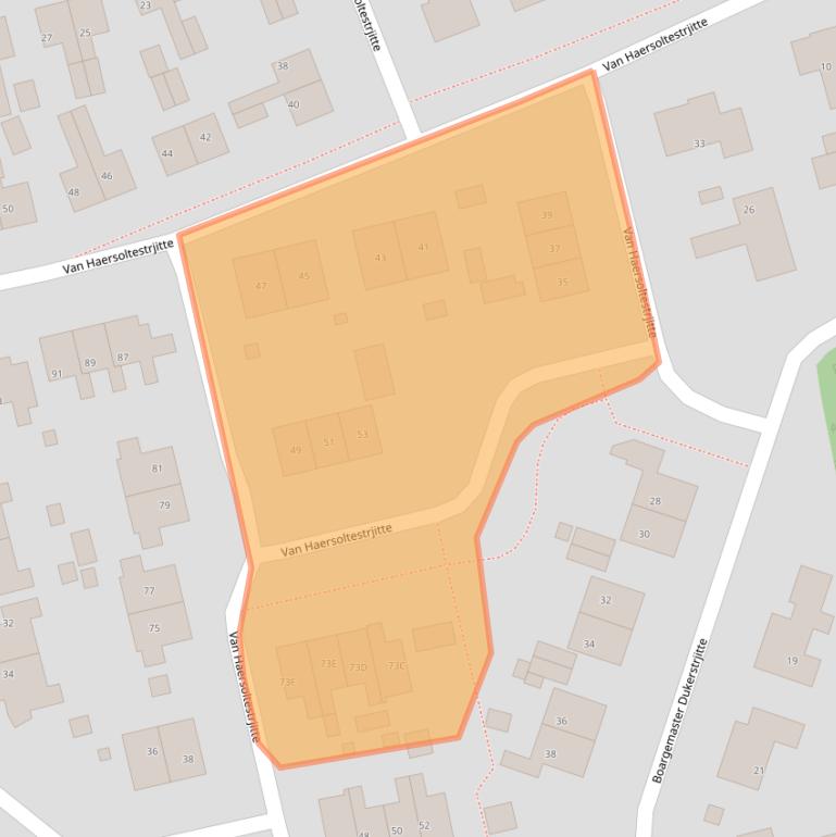 Kaart van postcodegebied 8855CT.