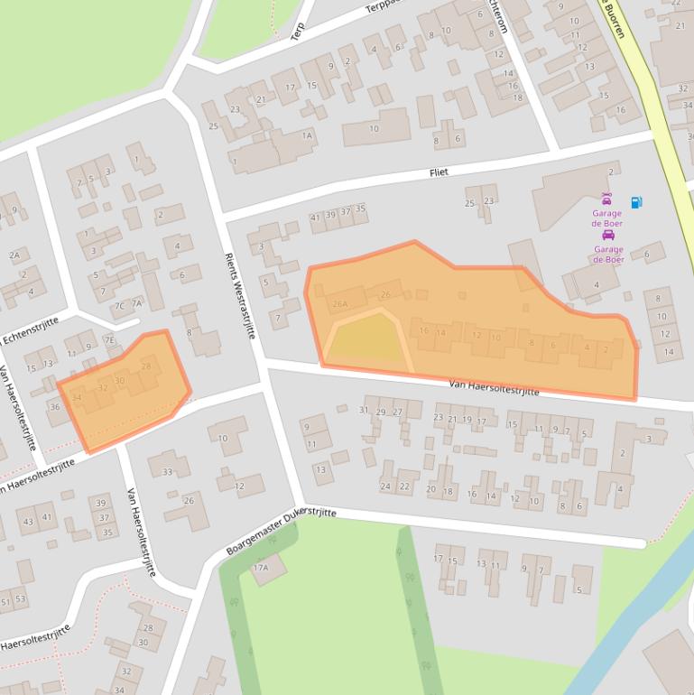 Kaart van postcodegebied 8855CW.