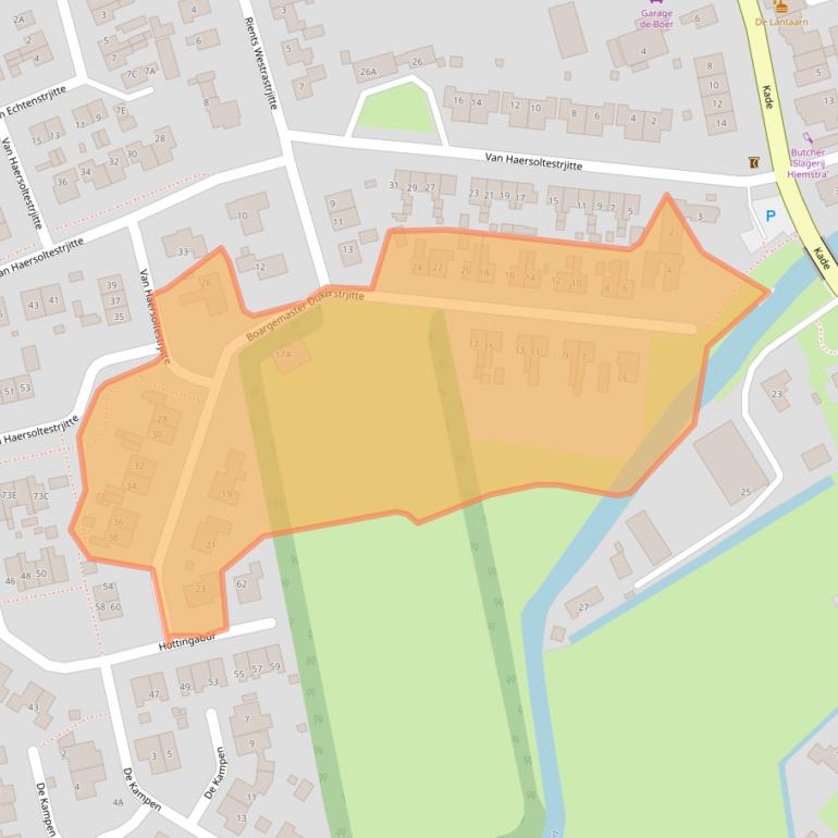 Kaart van postcodegebied 8855CZ.