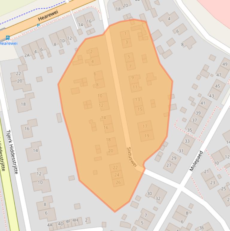 Kaart van postcodegebied 8855HB.