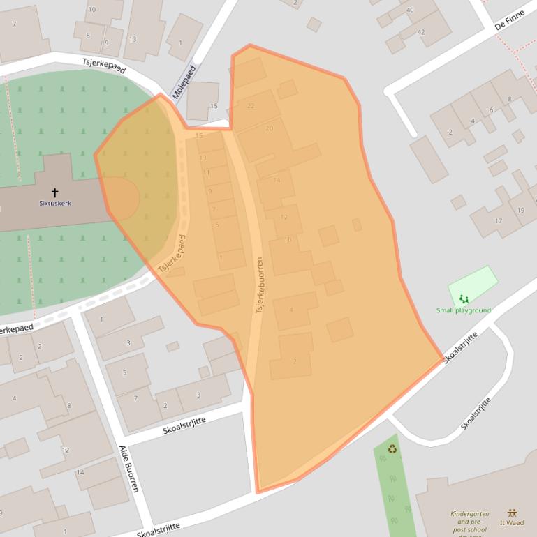 Kaart van postcodegebied 8855HN.