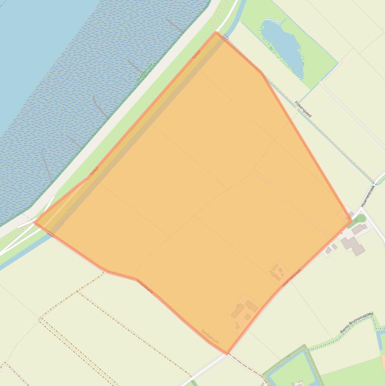 Kaart van postcodegebied 8855RT.