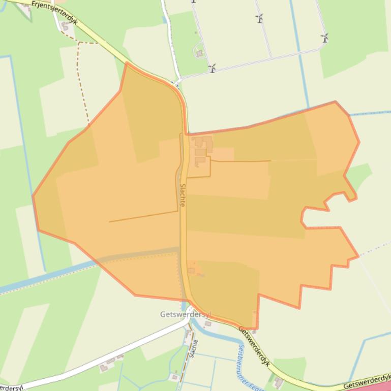Kaart van postcodegebied 8855XB.