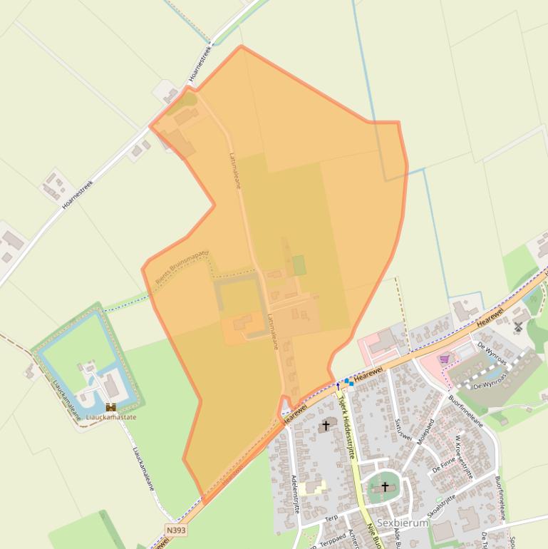 Kaart van postcodegebied 8855XK.