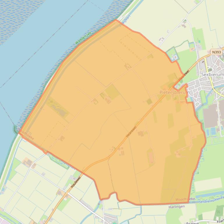 Kaart van postcodegebied 8856.