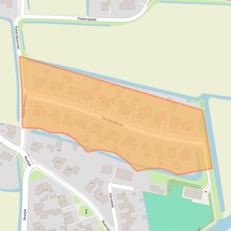 Kaart van postcodegebied 8857BB.