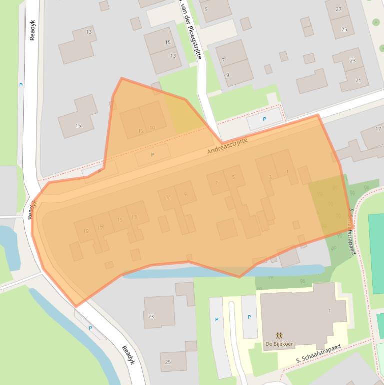 Kaart van postcodegebied 8857BG.