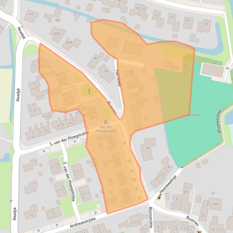 Kaart van postcodegebied 8857BK.