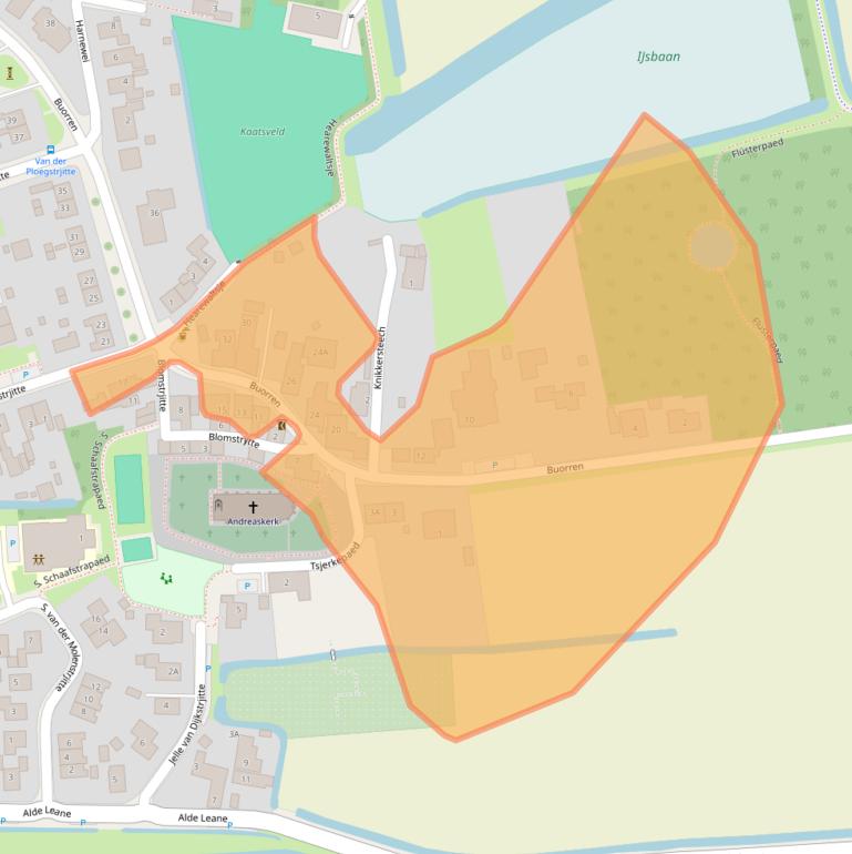 Kaart van postcodegebied 8857BL.